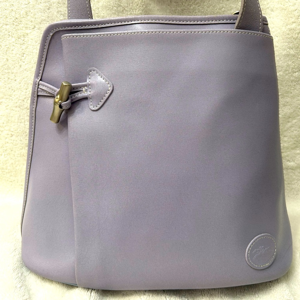 Longchamp Lavender Roseau Trapezoid Bag